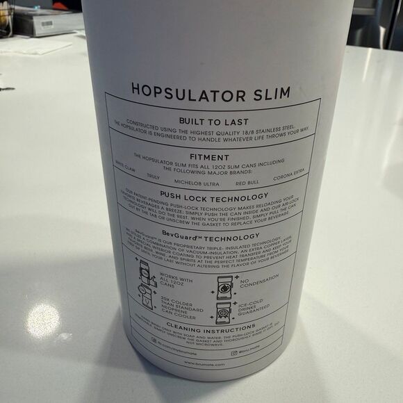 Brumate Hopsulator Slim Can Cooler Tumbler 12 oz Drink Holder Matte Navy Blue - Picture 6 of 6